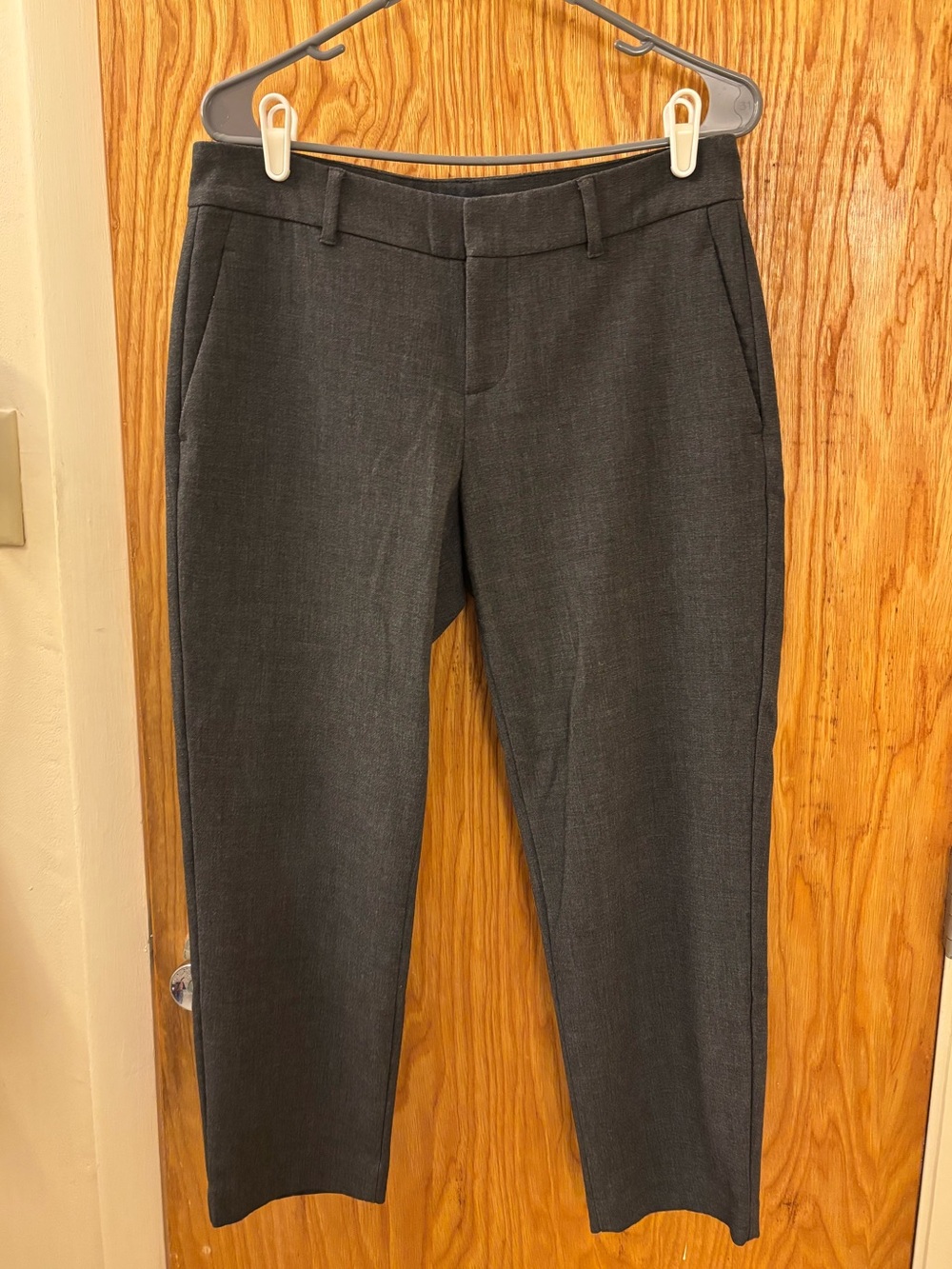 Old Navy Heather Gray Mid-Rise Harper Dress Pants